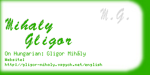 mihaly gligor business card